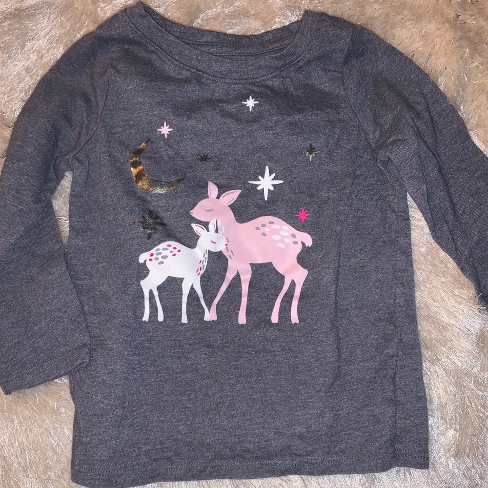 Toddler girls long sleeve gray shirt